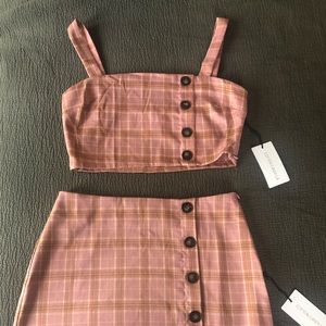 Mod Pink Separates Skirt Set